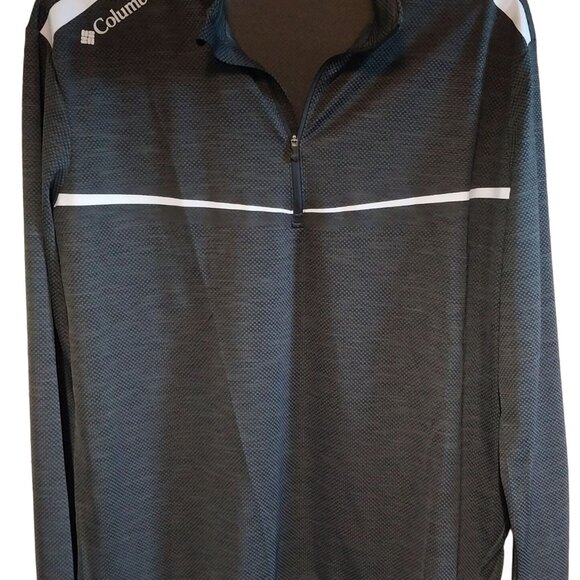 Columbia Golf Score Card Pullover XL Black/White 1/4 Zip Mens Long Sleeve Shirt - Picture 1 of 6